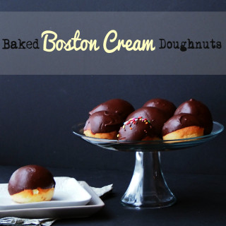 Baked Boston Cream Doughnuts