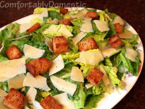 Simple Caesar Salad | ComfortablyDomestic.com