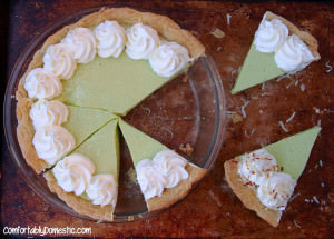 Classic Key Lime Pie with Coconut Whipped Cream | ComfortablyDomestic.com