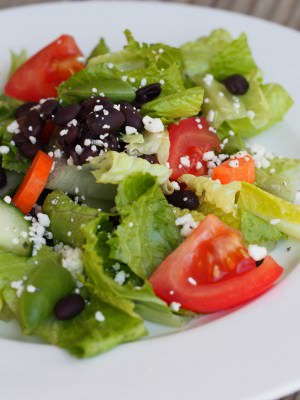 Garden Black Beans Salad with Lemon Vinaigrette