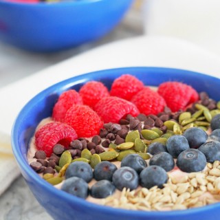 Tart-Cherry-Smoothie-Bowls-with-Avocado-Seeds-and-berries