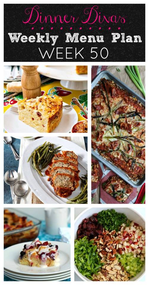 Weekly-Menu-Plan Week 50 is here just in time for Easter and the week following. You'll find easy weeknight dinners  and brunch ideas, along with two very Easter-y desserts on the menu this week. 