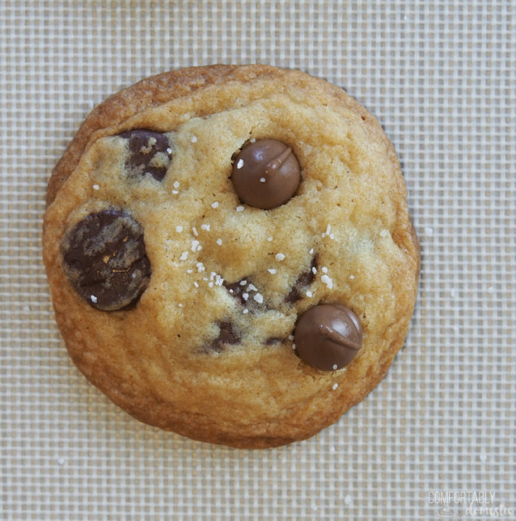 Salted-Chocolate-Chip-Cookies are everything to love about a classic chocolate chip cookie, complimented by a salty finish that really elevates the flavor.